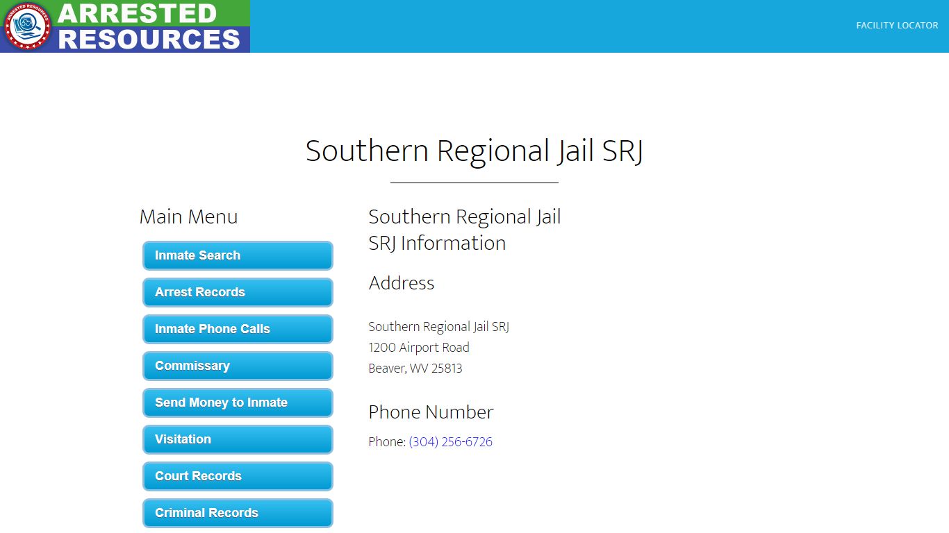 Southern Regional Jail SRJ - Inmate Search - Beaver, WV
