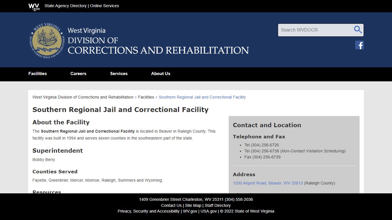 Southern Regional Jail and Correctional Facility
